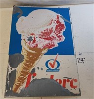 14×22" Metal Ice-cream Sign