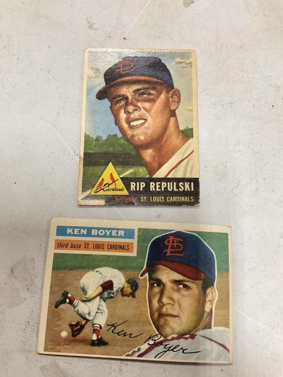 1953 & 1956 Topps St Louis Cardinals Cards