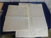 1860 & 1865 newspapers
