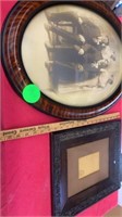 -ANTIQUE FRAMES ONE WITH DOMED GLASS AND FROM