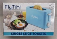 C7) NEW My Mini Single Slice Toaster Light Blue