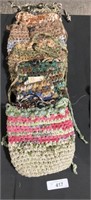 8 Handmade Woven Purses, Bags.