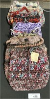 8 Handmade Woven Purses, Bags.