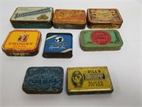 Lot Of 8 Small Vintage Tobacco Tins