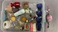 Various Perfume Bottles, Cups, Ornaments