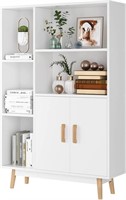 E8665  Homfa 5 Cube Bookcase with Door, White