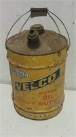 Irving Velco Motor Oil 5 Gallon Can