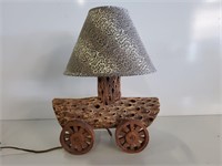 Cholla Wood Wagon Lamp 15in X 12in