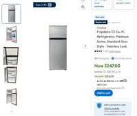 A803 Frigidaire 7.5 Cu. ft. Refrigerator