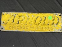 Arnold Chicago - Illinois Metal Plate