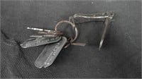 WORLD WAR II, DOG TAGS ON KEYRING WITH CLIPPERS, K
