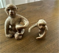 Vintage Mother & Baby Monkey S&P Shakers