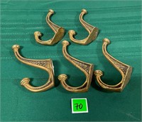 Vtg Brass Hooks