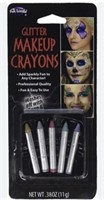 LOT OF 5 PACKS Fun World Makeup Glitter Crayons