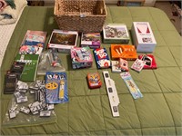 Basket full puzzles and games and cards