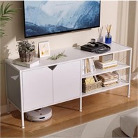White TV Stand with Storage - Television Stands