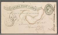 Canada 1890 One Cent Postal Stationery Card