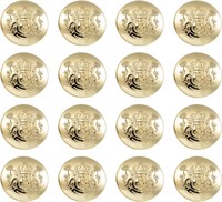 30Pcs Golden Buttons  Metal Sewing  25mm