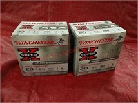 Two full boxes 20 gauge shotgun shells six shot