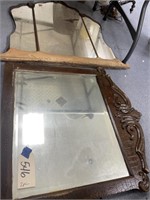 2 Vintage Vanity Mirrors 29"x27" & 34"x35"