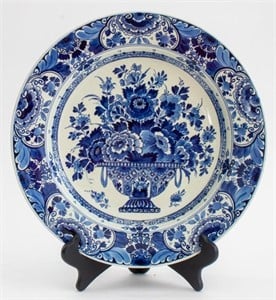 Royal Delft Blue and White Ceramic Dish, 1907