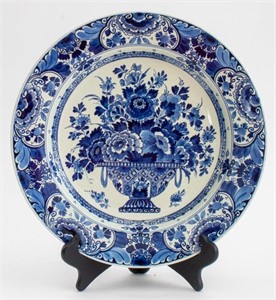 Royal Delft Blue and White Ceramic Dish, 1907
