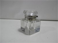 2" Tall Antique Lead Crystal Inkwell