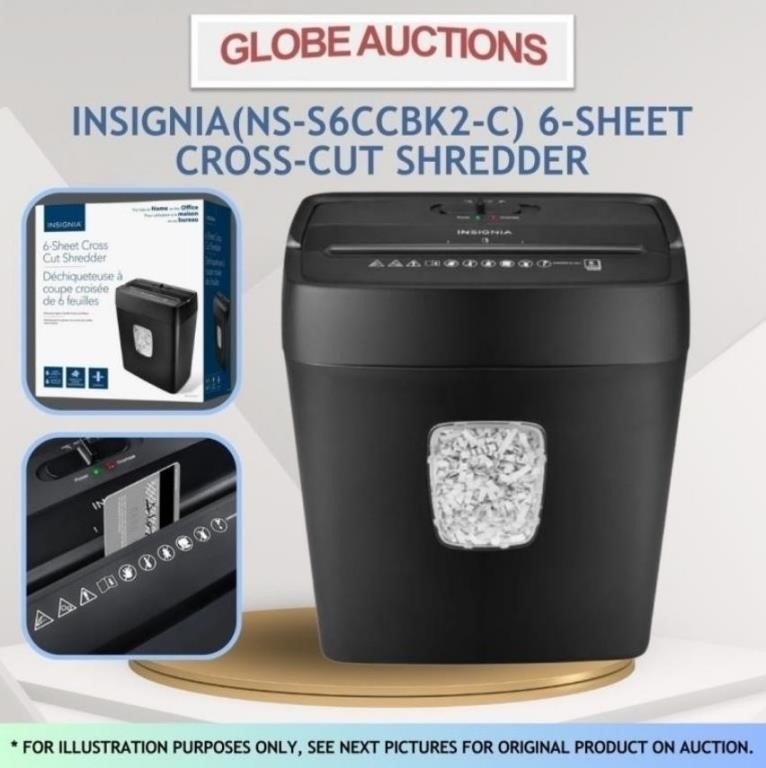 INSIGNIA 6-SHEET CROSS-CUT SHREDDER (TESTED)