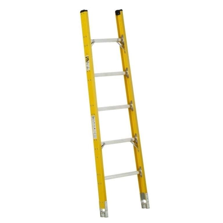 6 ft. Fiberglass Ladder - 375 lb. Load Capacity Ty