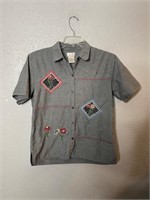 Vintage Embroidered Button Up Shirt