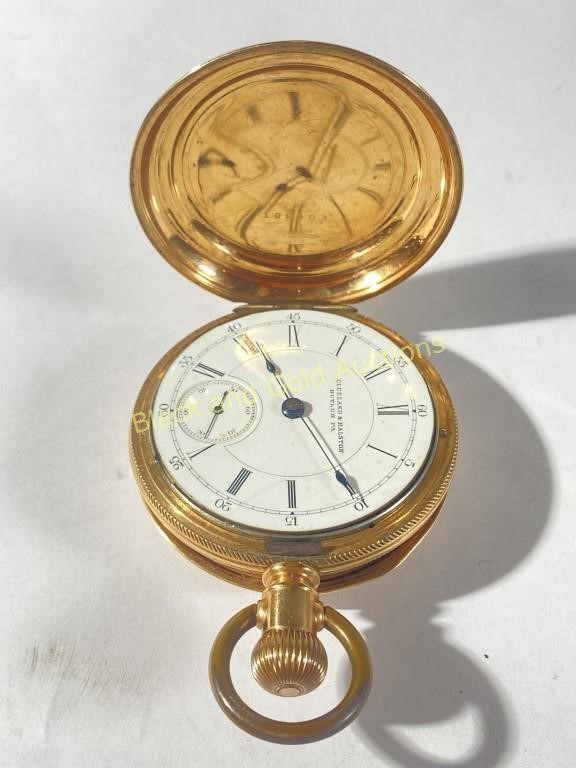 VTG Aurora Watch Co 15 Jewel Pocket Watch