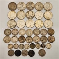 Silver US Coins + Nickels & Foreign