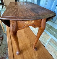 Vintage Drop Leaf Oak End Table