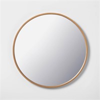 30" Round Framed Mirror Natural - Hearth & Hand™ w