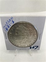 1881-S Silver Dollar Unc