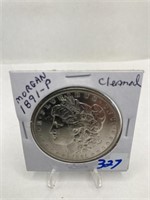 1891 Silver Dollar VF/XF Cleaned