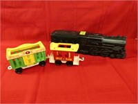 Fisher price trains, toy train.