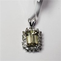 Certified 14K Sultanite(1.5ct) 18 Dia Pendant