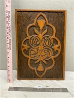 11"x16” Hand Carved Wooden Art Piece