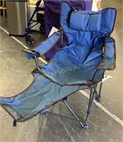 Folding Portable Camp Chair With Footrest