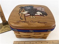 Longaberger Medium Berry  make-a-basket with flag