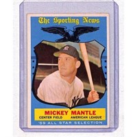 1959 Topps Mickey Mantle Allstar Nice Shape