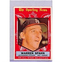 1959 Topps Warren Spahn Allstar Nice Shape