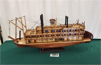 The River Prince Co Model Steamboat, Wooden,