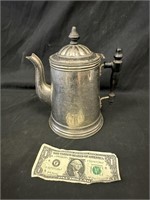 Old Metal Tea Pot with Wood Handle
