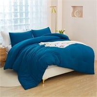 Litanika King Comforter Set  Teal  102x90In