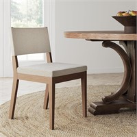 Upholstered Dining Chair  Flax/Brown  1 Chair