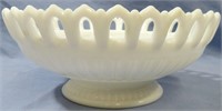 FOSTORIA RANDOLPH MILK GLASS FOOTED BOWL