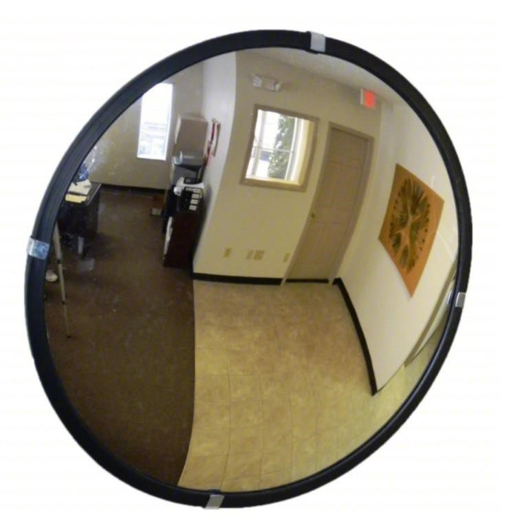 Convex Security Mirror: Round, Acrylic, 48 in