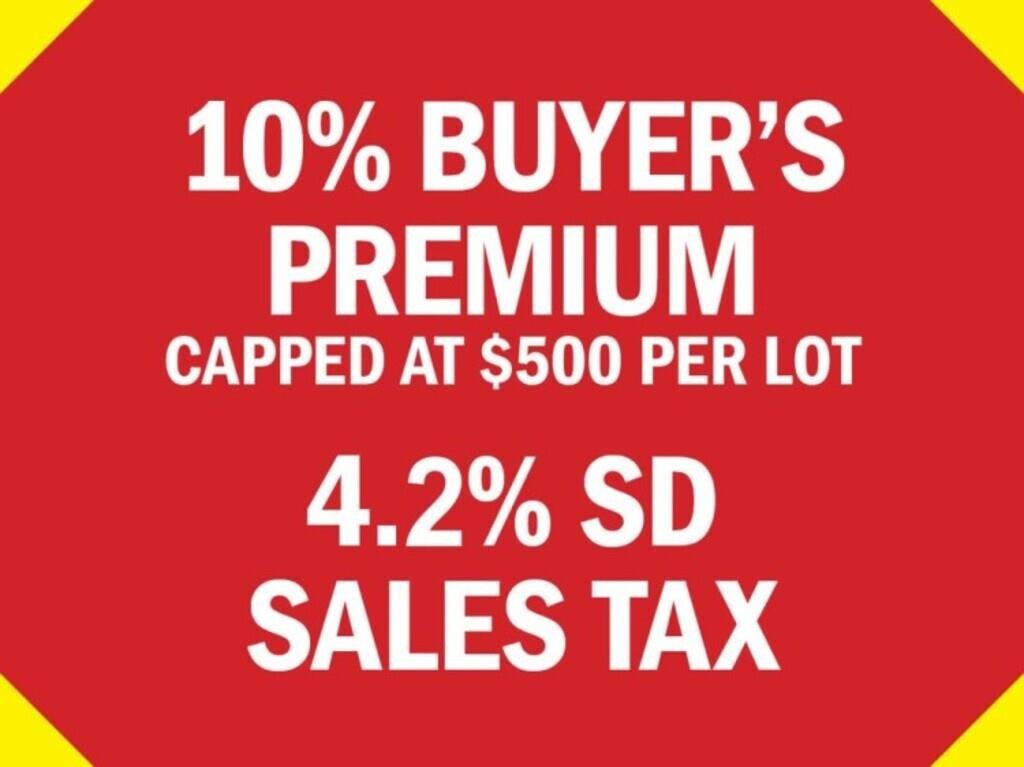 10% BUYER'S PREMIUM - 4.2% SALES TAX